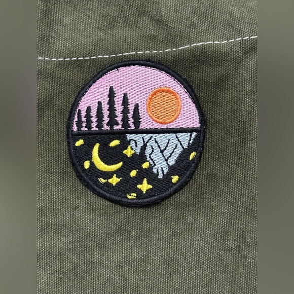 NWT Free People Been There Badge Tote Bag - One Size - Green - Picture 7 of 14